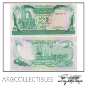 Libia Billete 1/4 Dinar 1981 P-42Aa UNC