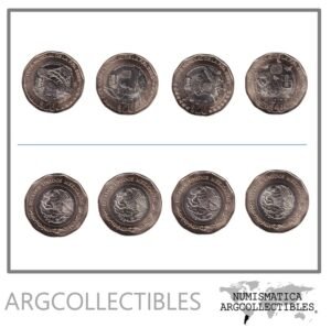 Mexico Set x 4 Monedas 20 Pesos 2026 Bimetalica Mundial Futbol
