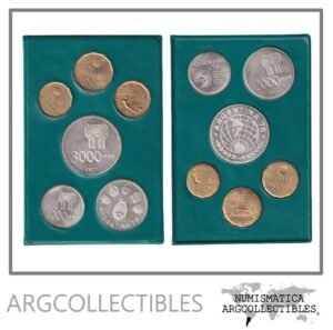 Argentina Set x6 Monedas 1977 Blister Mundial Futbol 78 CJ#BL-17 UNC (Pequeña Rotura)