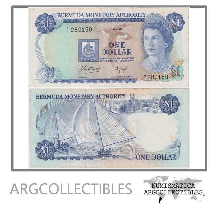 Bermuda Billete 1 Dolar 1975 P-28a VF+