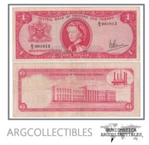 Trinidad y Tobago Billete 1 Dolar 1964 P-26c VF