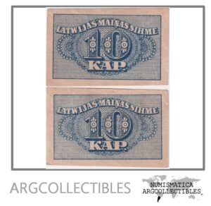 Letonia Billete 10 Kapeikas 1920 P-10 XF