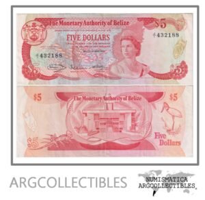 Belice Billete 5 Dolares 1980 P-39 XF
