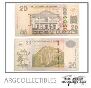 Surinam Billete 20 Dolares 2012 P-164b UNC