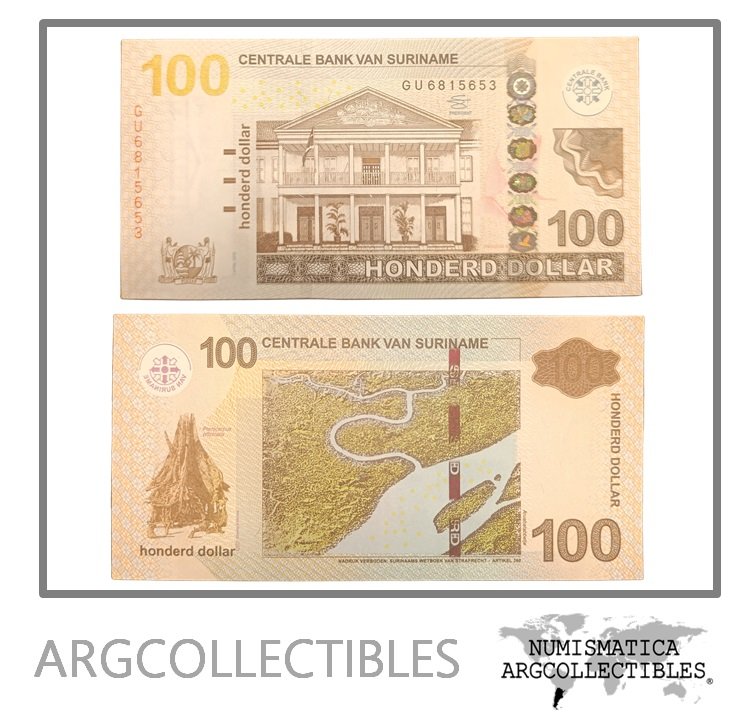 Surinam Billete 100 Dolares 2012 P-166b UNC