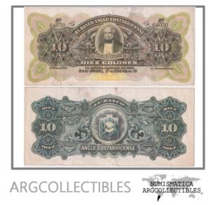 Costa Rica Billete 10 Colones 1903 P-S-123 VF (Specimen)
