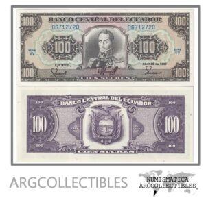 Ecuador Billete 100 Sucres 1990 P-123 UNC