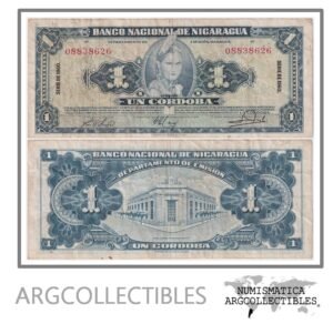 Nicaragua Billete 1 Cordoba 1960 P-99c VF