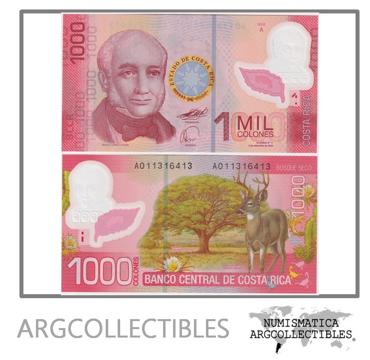Costa Rica Billete 1.000 Colones 2009 P-274 UNC
