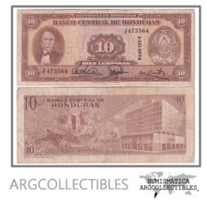 Honduras Billete 10 Lempiras 1974 P-57 F+
