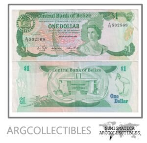 Belice Billete 1 Dolar 1986 P-46b VF+