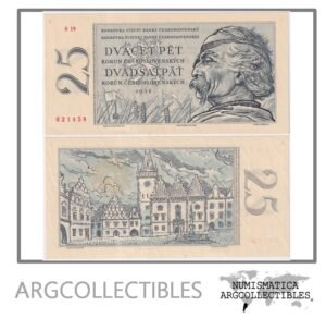 Checoslovaquia Billete 25 Korun 1958 P-87 AU