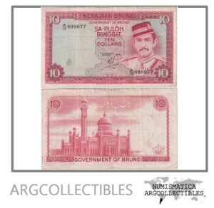 Brunei Billete 10 Dolares 1976 P-8a VF