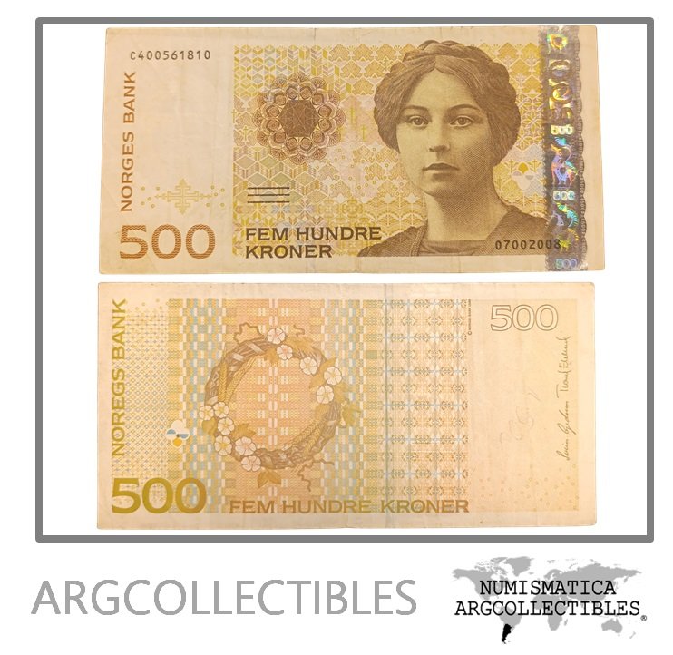 Noruega Billete 500 Kroner 1999 P-51 VF