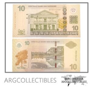 Surinam Billete 10 Dolares 2012 P-163b UNC