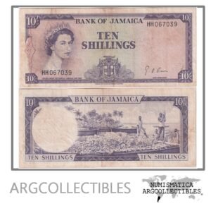 Jamaica Billete 10 Shillings 1964 P-51Be VF
