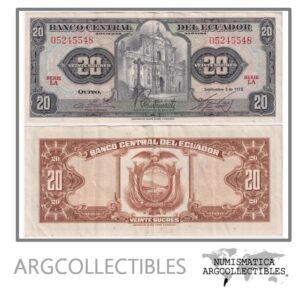 Ecuador Billete 20 Sucres 1973 P-103b XF