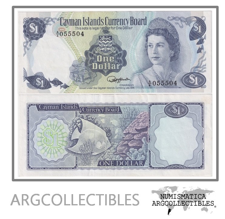 Islas Caiman Billete 1 Dolar 1974 P-5b XF