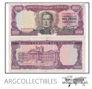 Uruguay Billete 1.000 Pesos 1967 P-49/CR-9A8 VF+