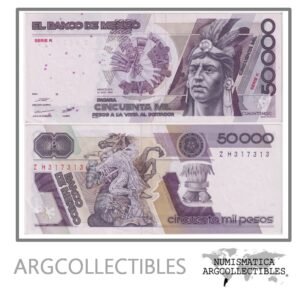 Mexico Billete 50.000 Pesos 1986 P-93 XF+