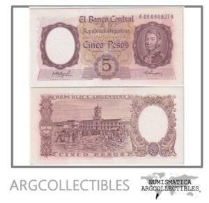 Argentina Billete 5 Pesos 1960 P-275a/BOT-1920 AU (Reposicion)