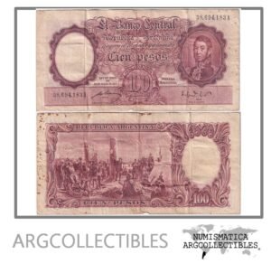 Argentina Billete 100 Pesos 1949 P-267b/BOT-2038 F+ (Serie A)