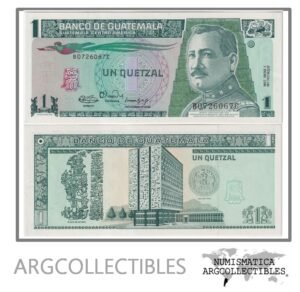 Guatemala Billete 1 Quetzal 1990 P-73a/ANG-158 AU (Serie BC)