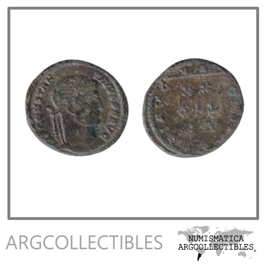 Imperio Romano Moneda VE Centenional 307 Constantino I, MRBI#8266.b