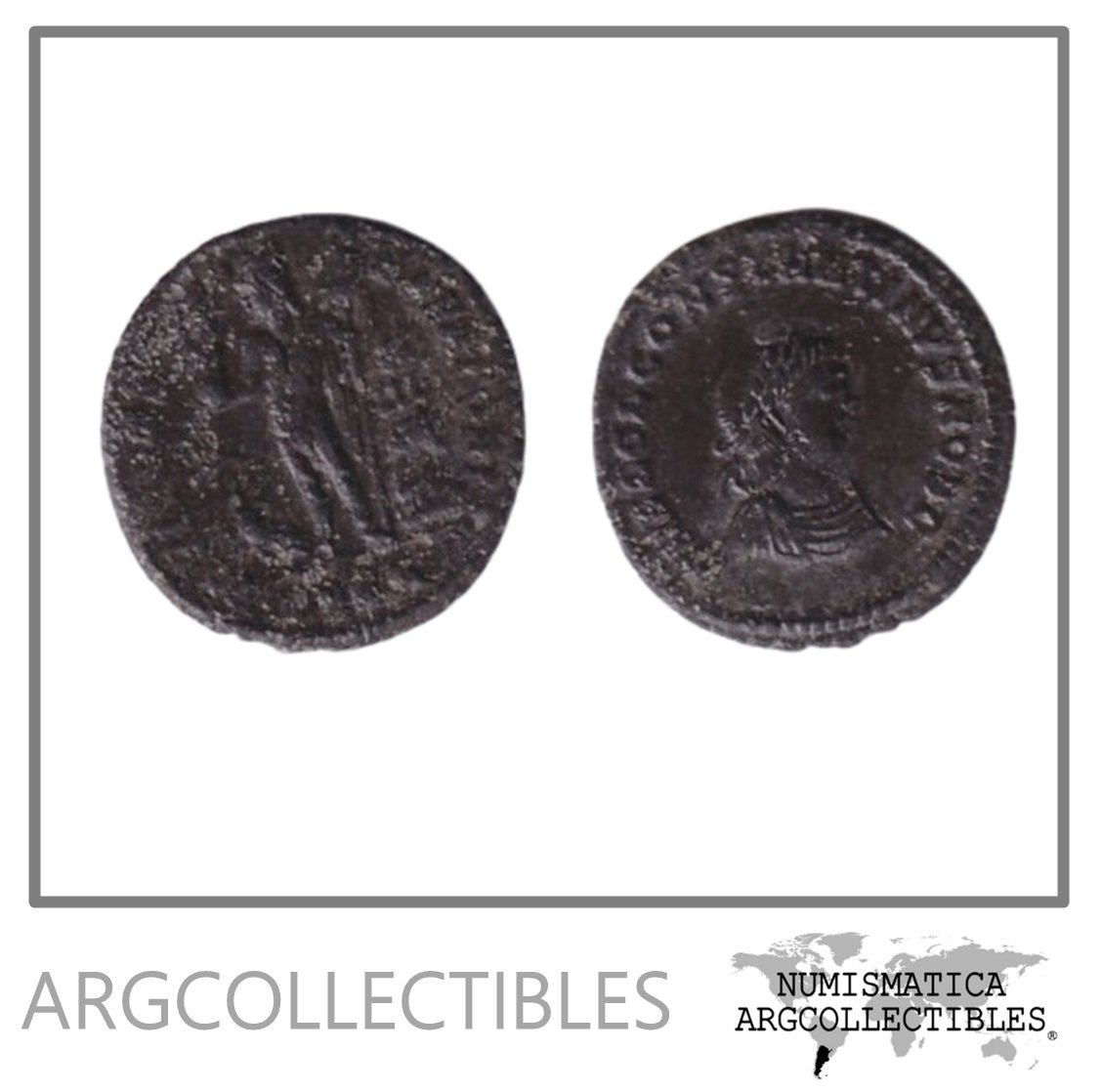 Imperio Romano Moneda VE Follis 316 Constantino II, MRBI#8422.d