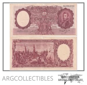 Argentina Billete 100 Pesos 1952 P-267b/BOT-2041 XF (Serie A)