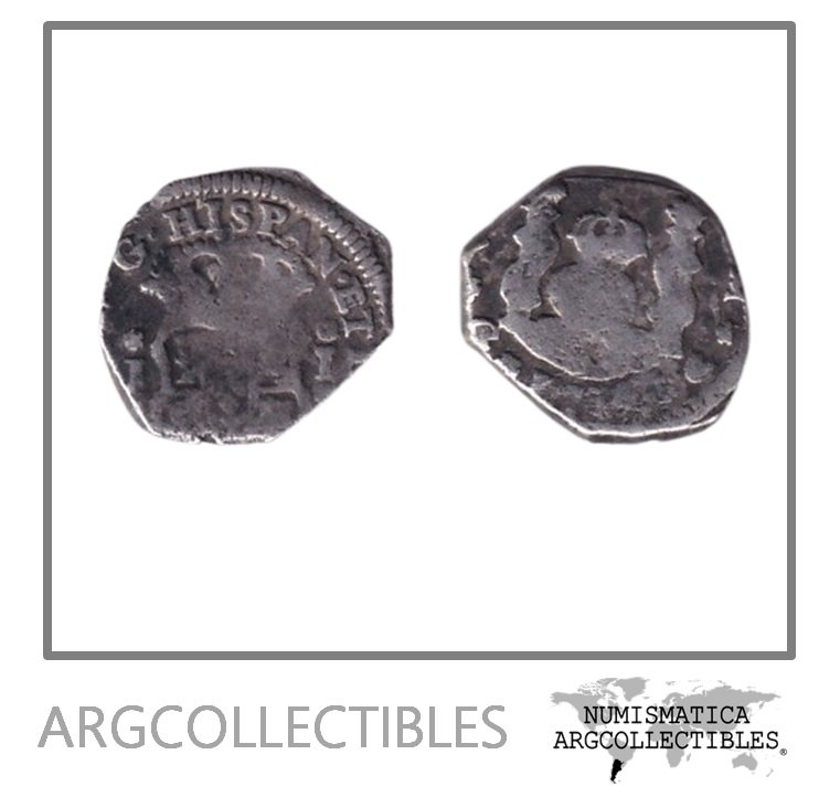 Guatemala Moneda 1 Real 1746? J Plata 917 KM-3 MACUQUINA COB Felipe V