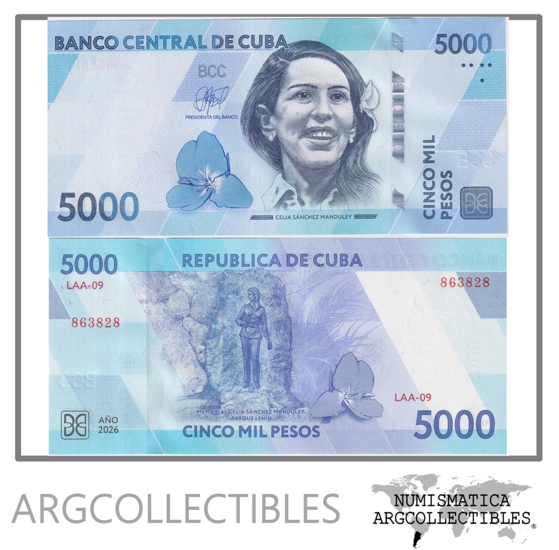 Cuba Billete 5.000 Pesos 2026 P-146 UNC