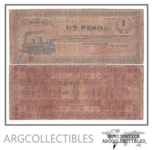 Chile Billete 1 Peso 1899 Compañia Salitrera Nitrate Tailways F