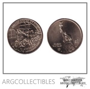 USA Moneda 1 Dolar 2026 P Laton Innovacion Michigan Montaje de Automoviles UNC
