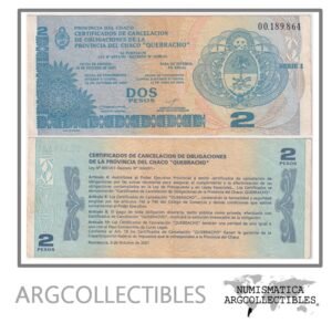 Argentina Billete 2 pesos 2001 EC-242 VF+ (Chaco Quebracho)