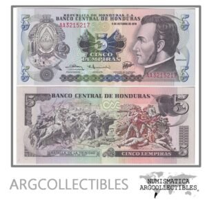 Honduras Billete 5 Lempiras 1978 P-63a UNC
