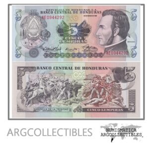 Honduras Billete 5 Lempiras 1989 P-63b UNC