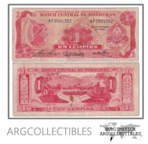 Honduras Billete 1 Lempira 1968 P-55a F