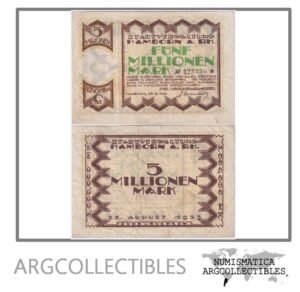 Alemania Billete 5.000.000 Marcos 1923 Notgeld Verwaltung Hamborn VF