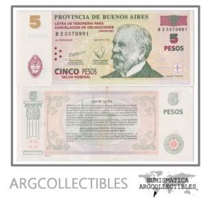 Argentina Billete 5 Pesos 2002 P-S-2312/EC-215 XF (Patacon)