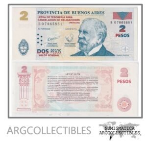 Argentina Billete 2 Pesos 2002 P-S-2311/EC-213 UNC (Patacon)