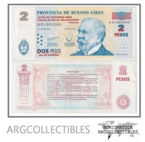 Argentina Billete 2 Pesos 2001 P-S-2311/EC-212 XF+ (Patacon)