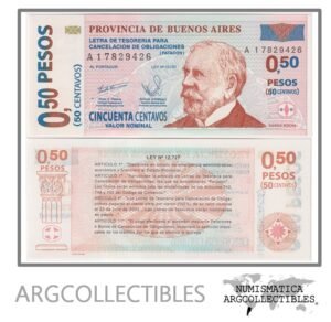 Argentina Billete 50 Centavos 2001 P-S-2309/EC-210 UNC (Patacon)