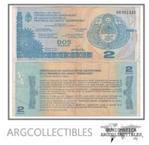 Argentina Billete 2 pesos 2001 EC-242 VF (Chaco Quebracho)