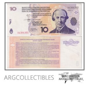 Argentina Billete 10 pesos 2001 EC-205 XF (Lecop)