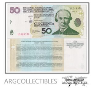 Argentina Billete 50 pesos 2001 EC-208 UNC (Lecop)
