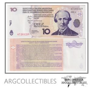 Argentina Billete 10 pesos 2001 EC-204 UNC (Lecop)