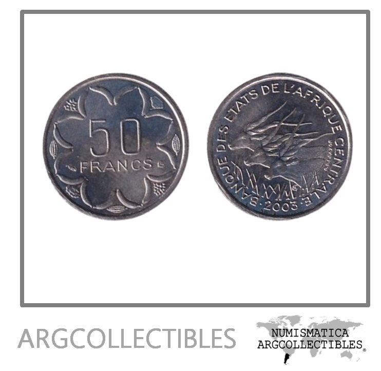 Africa Central Moneda 50 Francos 2003 Niquel KM-11 UNC