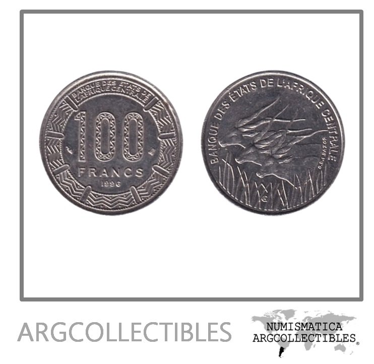 Africa Central Moneda 100 Francos 1996 Niquel KM-13 UNC