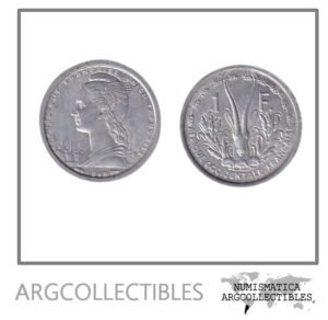 Africa Occidental Francesa Moneda 1 Franco 1948 Aluminio KM-3 AU